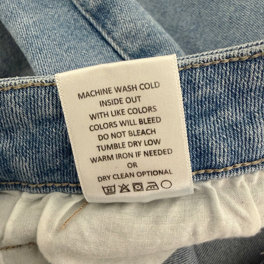 Mica Los Angeles‎ Jeans 90's Vintage Crop Flare LightWash Distressed HighRise 20 - Picture 11 of 14